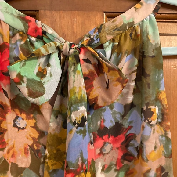 Halter style, long sundress. New with tag, beautiful floral print. - Picture 5 of 6